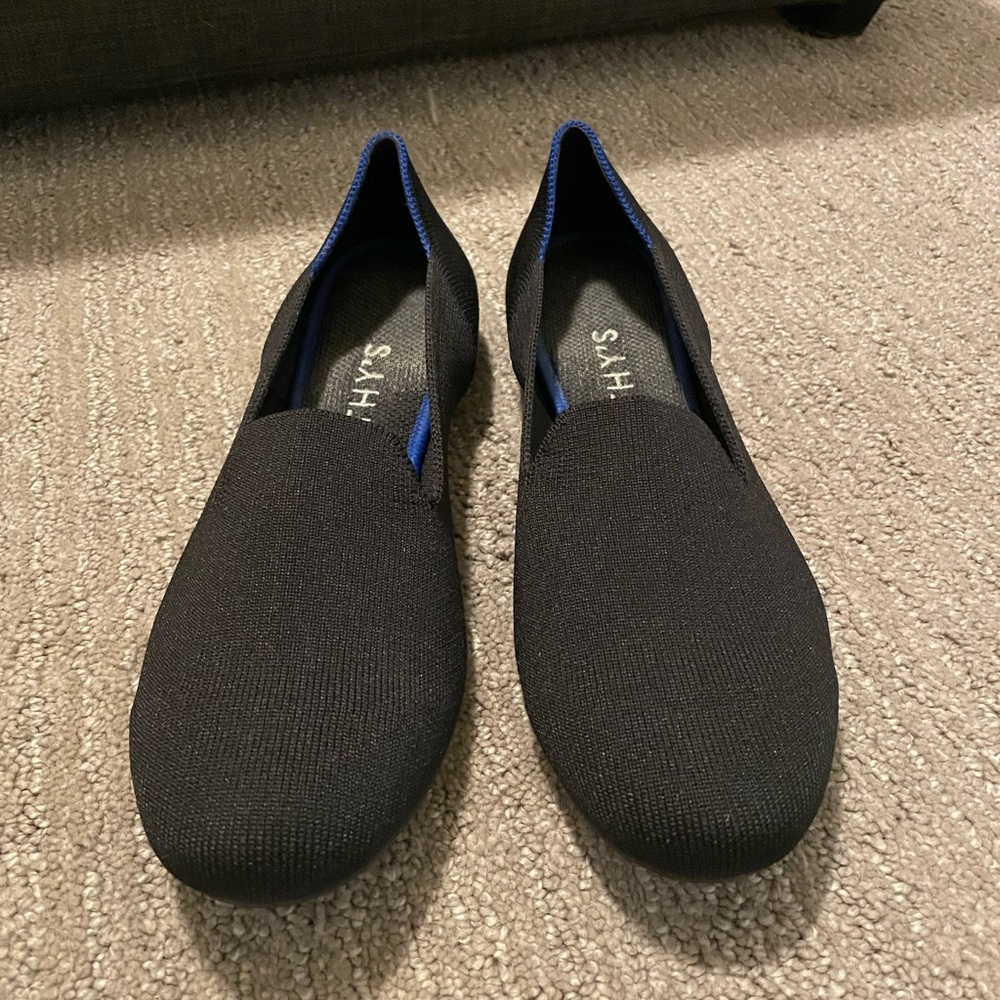 Black rothy loafers